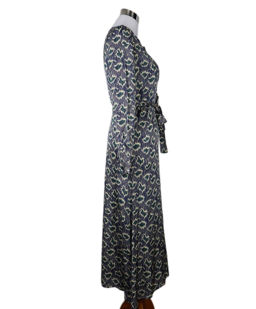 Vanessa Bruno Blue & Green Print Dress sz 8 - Michael's Consignment NYC