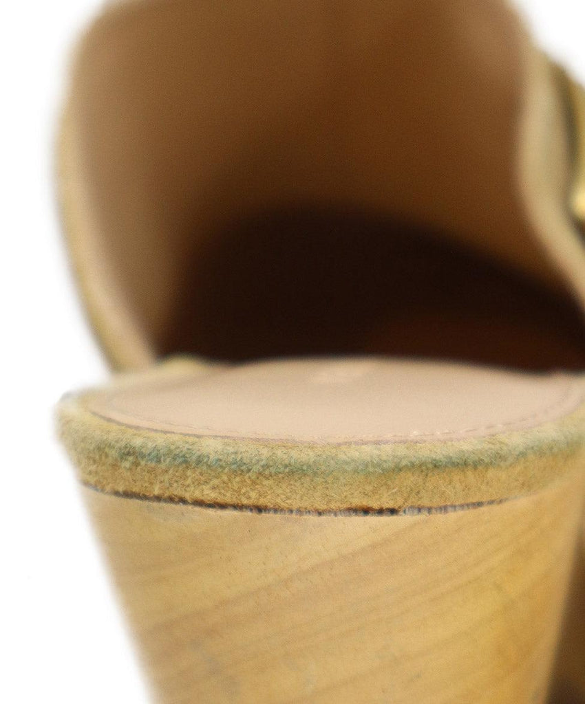 Veronica Beard Beige Suede Wood Clogs sz 7 - Michael's Consignment NYC