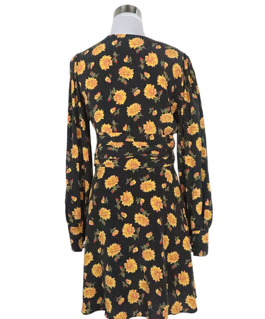 Veronica Beard Black & Yellow Floral Dress sz 2 - Michael's Consignment NYC