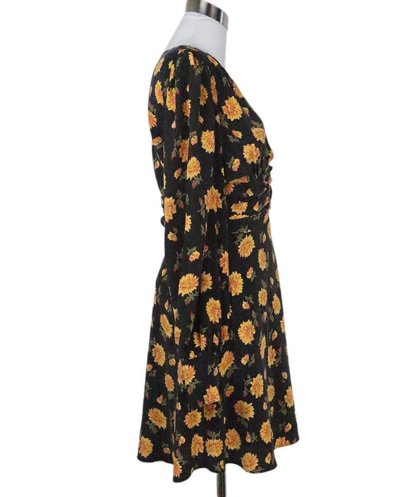 Veronica Beard Black & Yellow Floral Dress sz 2 - Michael's Consignment NYC
