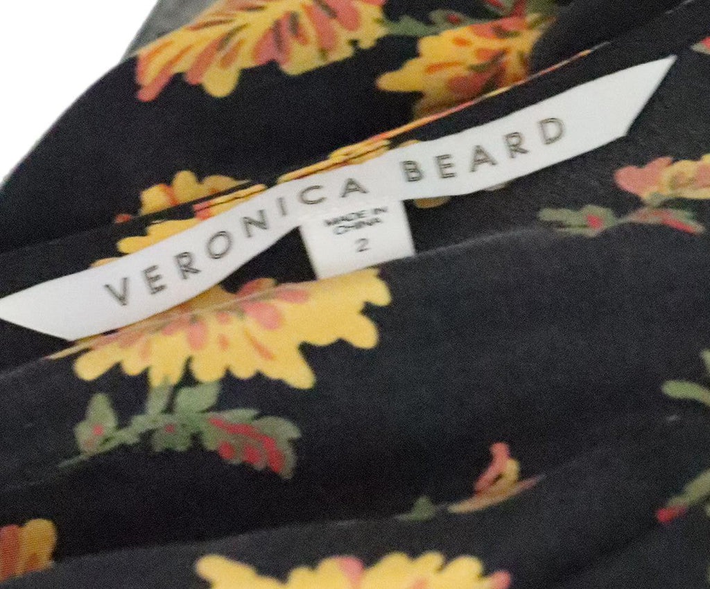 Veronica Beard Black & Yellow Floral Dress sz 2 - Michael's Consignment NYC