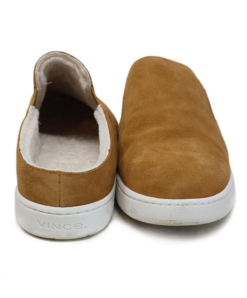 Vince Tan Suede & Shearling Sneakers sz 9.5 - Michael's Consignment NYC