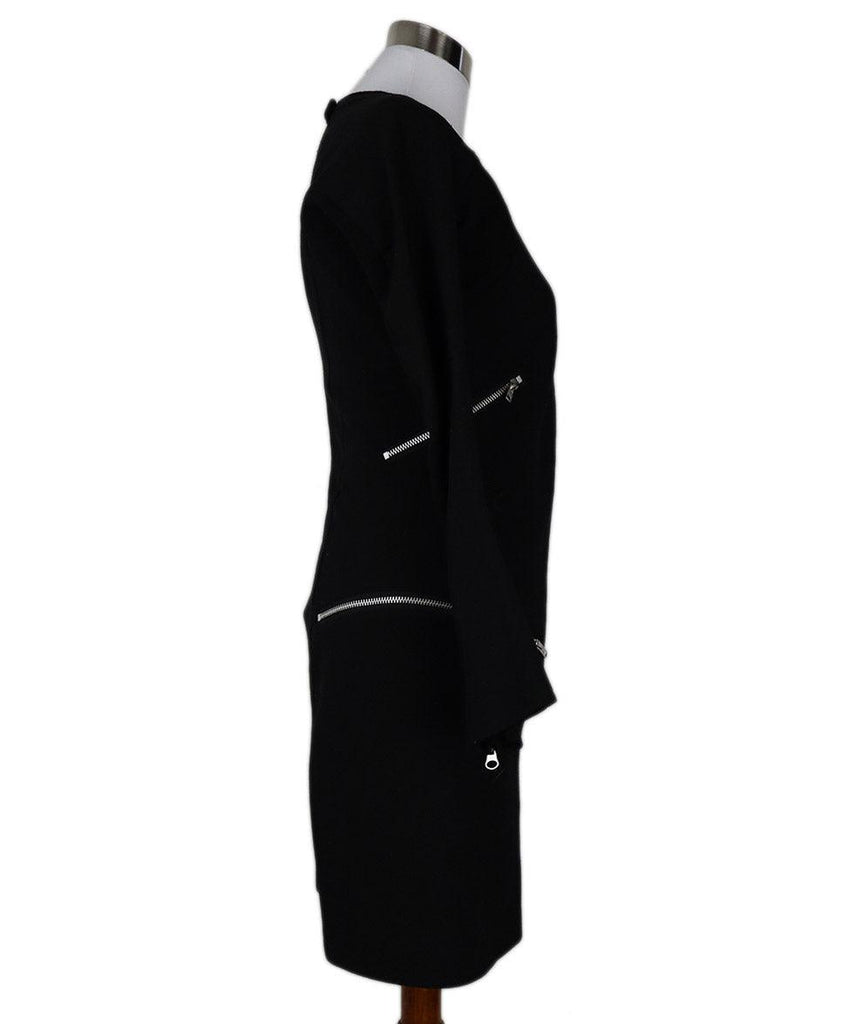 Watanabe Black Wool Zipper Dress sz 2 - Michael's Consignment NYC