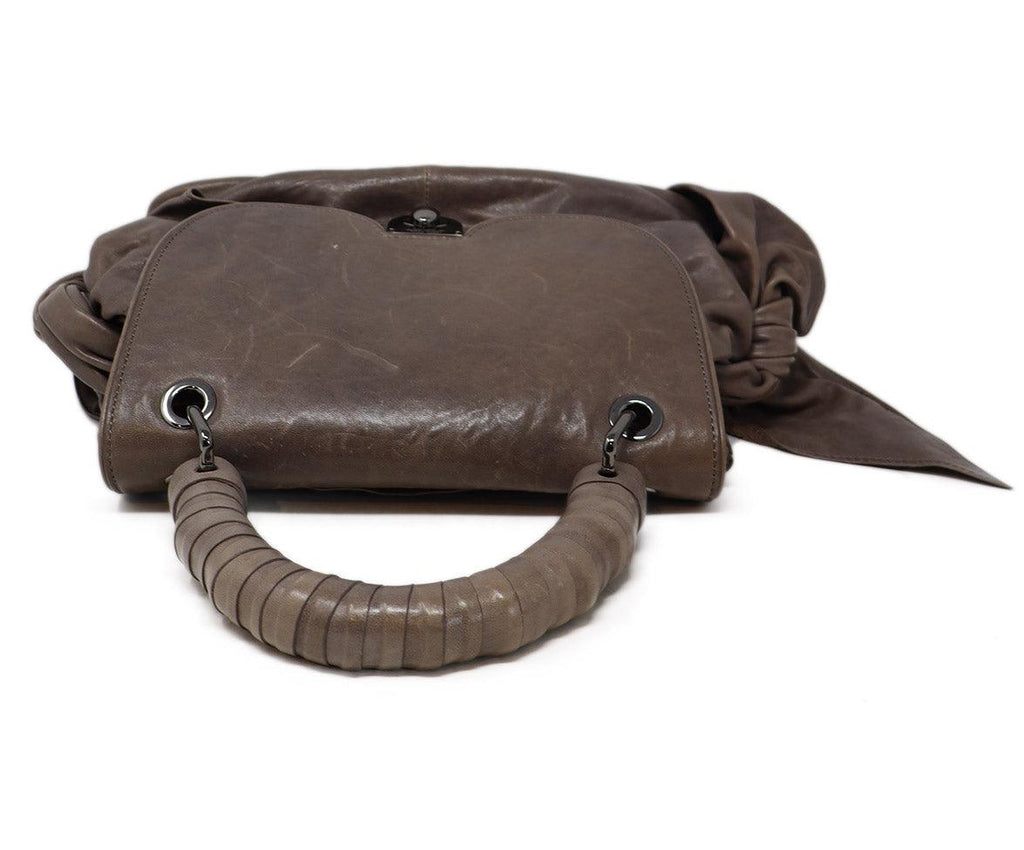 Zac Posen Grey Leather Z Spoke Handbag - Michael's Consignment NYC