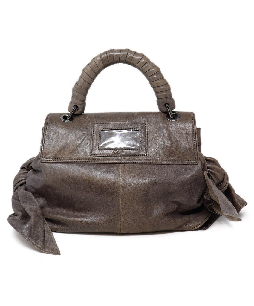 Zac Posen Grey Leather Z Spoke Handbag - Michael's Consignment NYC
