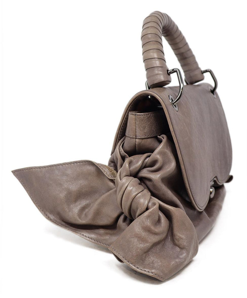 Zac Posen Grey Leather Z Spoke Handbag - Michael's Consignment NYC