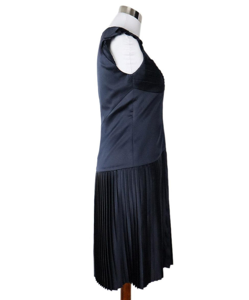 Zac Posen Navy Silk Dress sz 10 - Michael's Consignment NYC