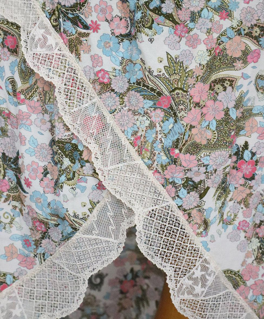 Zadig & Voltaire Floral Print Lace Trim Skirt sz 0 - Michael's Consignment NYC