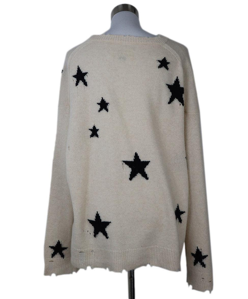 Zadig & Voltaire Ivory & Black Cashmere Sweater sz 8 - Michael's Consignment NYC