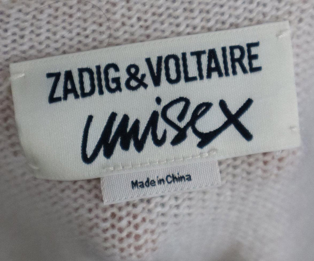 Zadig & Voltaire Ivory & Black Cashmere Sweater sz 8 - Michael's Consignment NYC