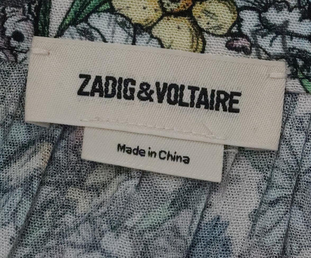 Zadig & Voltaire Multi Floral Print Blouse sz 4 - Michael's Consignment NYC