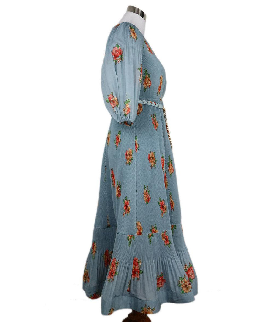 Zimmerman Blue Floral Print Pleated Dress sz 0 - Michael's Consignment NYC