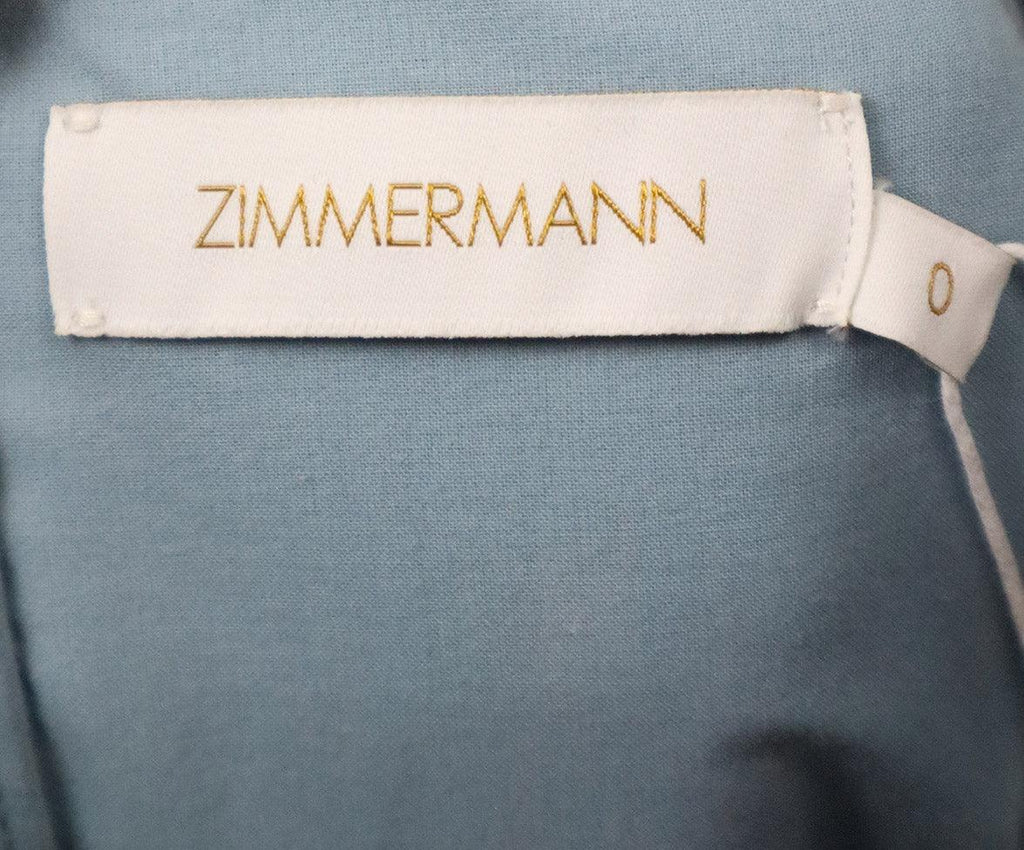 Zimmerman Blue Floral Print Pleated Dress sz 0 - Michael's Consignment NYC